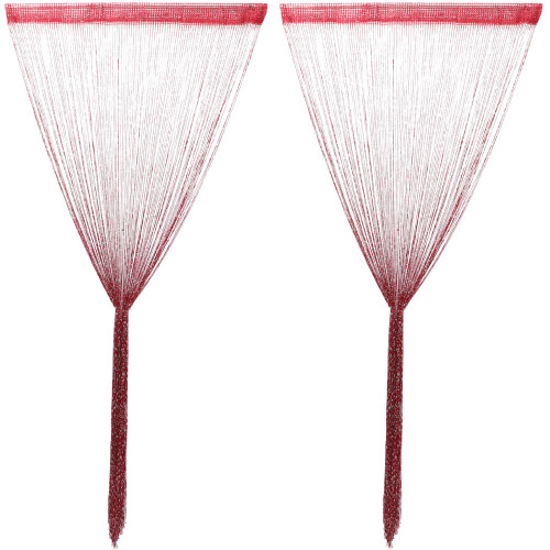 8Pcs Red Door Curtains String Divider for Hallway and Room Decor 2