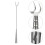 2Pcs Stainless Steel Roasting Meat Hooks Bbq Kitchen Gadget Silver 7