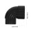 4Pcs Metal Rain Downspout Elbow Adapter Black Right Angle Connector 2