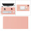 2Pcs Pink Desk Mat PU Mouse Mat Non-Slip Computer Keyboard Pad 6