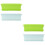 4Sets Durable Plastic Vegetable Growing Pots Rectangular Home Planters 5