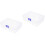 2Pcs Lightweight Poker Chip Carrying Case Clear Multi-Compartment Box 6