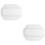 2pcs Bathtub Pillow Headrest Sucker White Pvc 6
