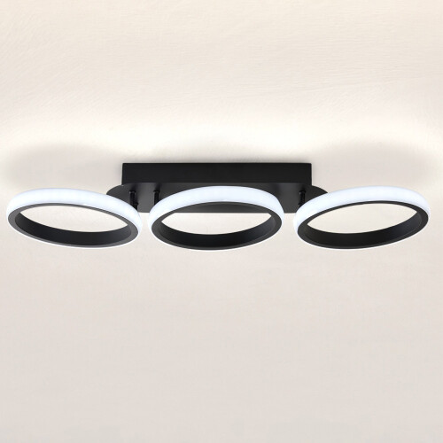 Living And Home Modern LED Three-Ring Ceiling Light 2