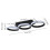 Living And Home Modern LED Three-Ring Ceiling Light 6