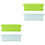 4Sets Durable Plastic Vegetable Growing Pots Rectangular Home Planters 2