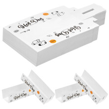 200Pcs White Paper Snack Boxes for Hot Dog and French Fry Wrapping