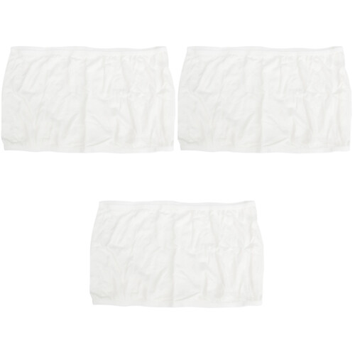 3St Witte Bandeau Tube Top Dames Elastisch En Padding Comfort 2