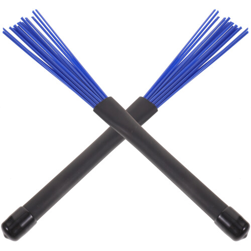 5Pairs Nylon Wire Drum Brushes Blue Plastic Handle for Drum Kits