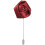 2St Donkerrode Broche Man Stof Legering Multifunctioneel 1