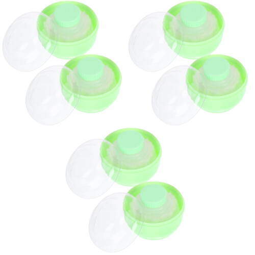 6Pcs Puff and Container Set for Body Powder Storage Use 2