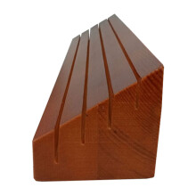 2Pcs Wooden Gaming Card Holder Brown Tray with 4 Slot Storage Base