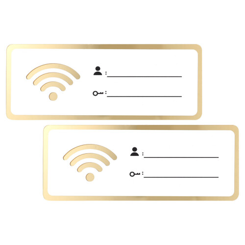 6Pcs Sturdy Acrylic WiFi Sign White for Wall Display Network Password 2