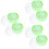 6Pcs Puff and Container Set for Body Powder Storage Use 6