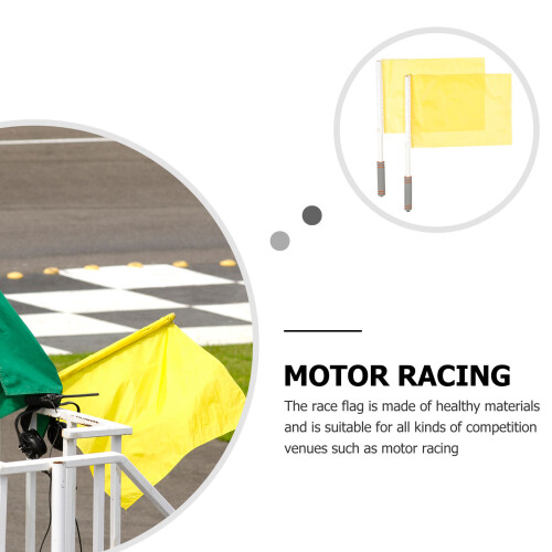 8Pcs Yellow Sports Referee Flags Durable Handheld Waving Flags 2