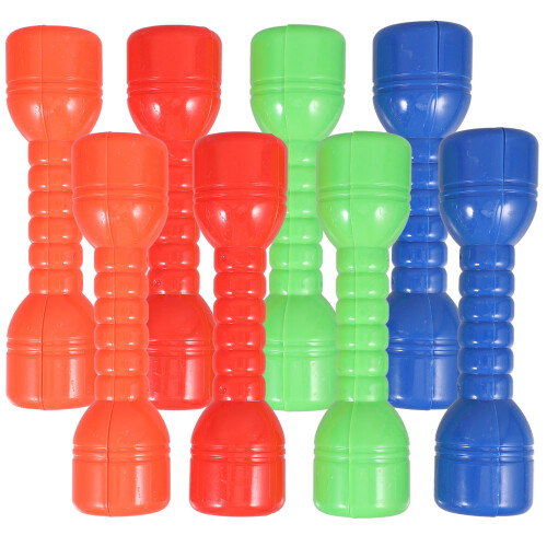 16Pcs Ergonomic Plastic Dumbbells for Children Kindergarten Exercise