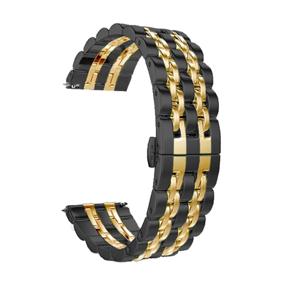 Watch Band Stainless Steel Strap For Garmin Venu 20Mm 22Mm Black Gold Adjustable Bracelet Black,Gold 9044945208436