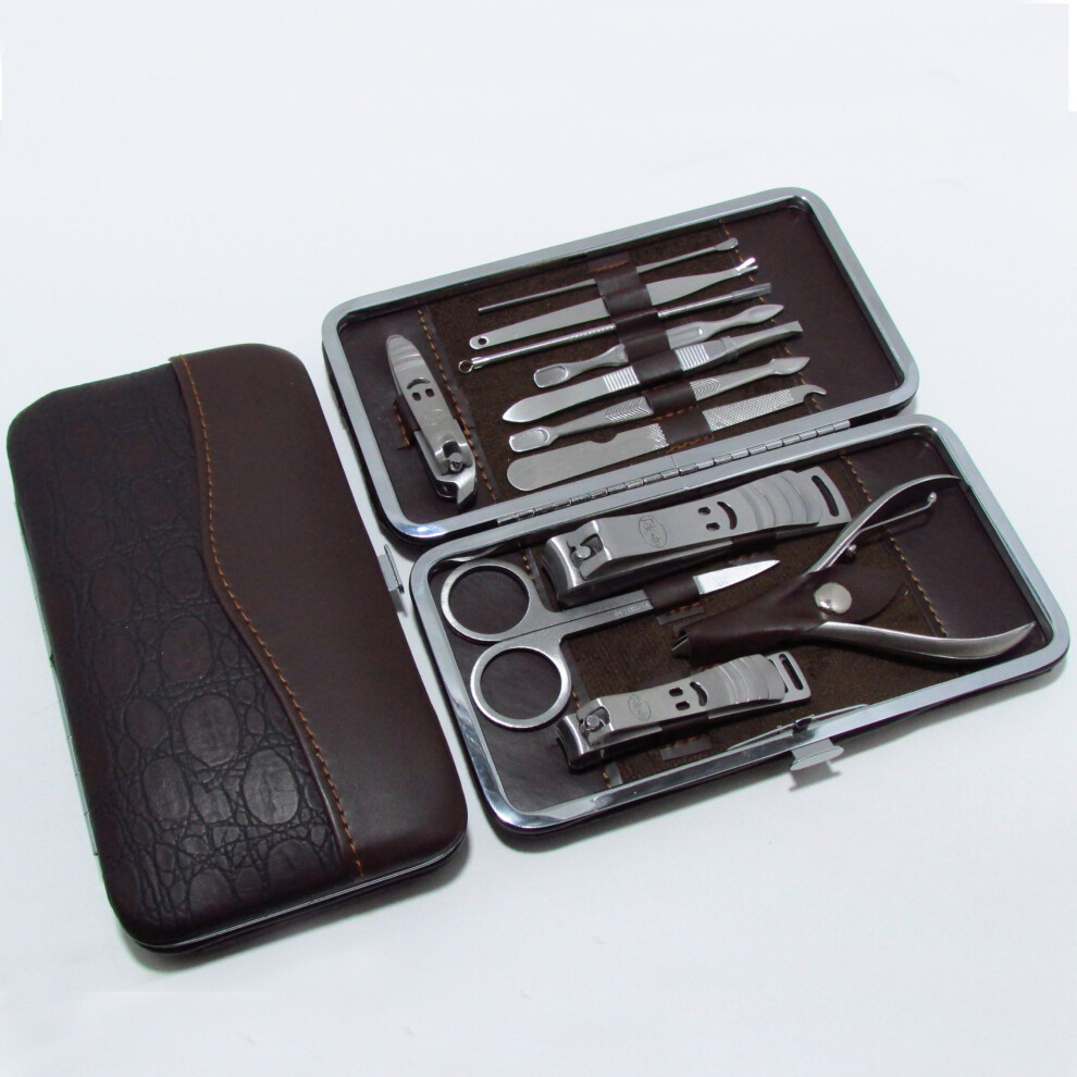13âPiece Manicure Set Nail Clippers Kit, Durable Steel Grooming Tools with Organized Travel Case