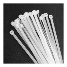 100pcs White Nylon Zip Ties 3x120mm Self‑Locking Reusable Twist for Cable and Wire Management
