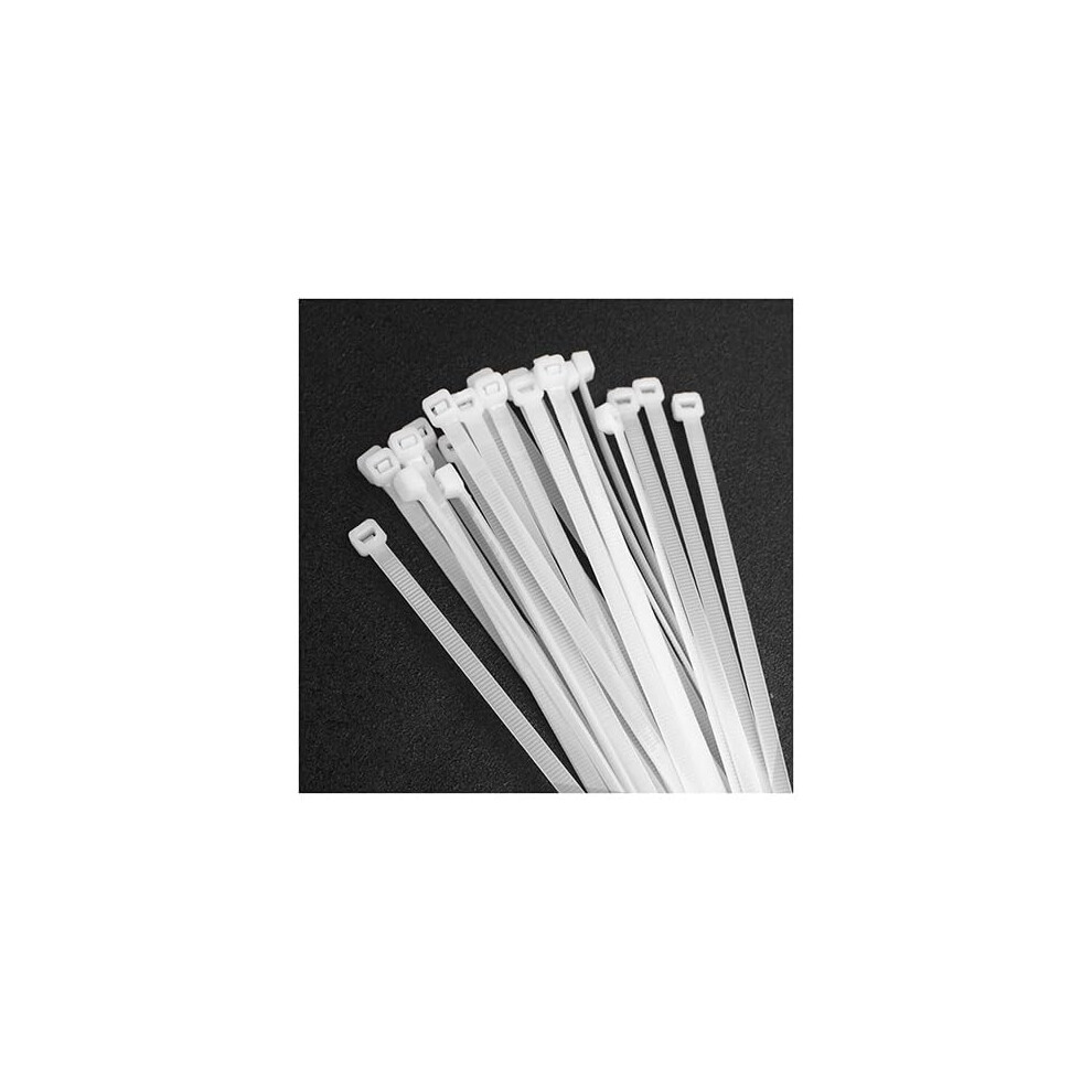 100Pcs White Nylon Zip Ties 3X120mm SelfâLocking Reusable Twist For Cable And Wire Management 9044945208665