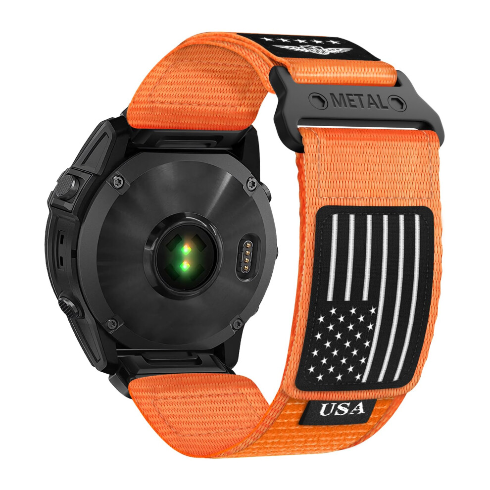22Mm Nylon Watch Band Replacement Strap With Quickfit Design And Secure Locking For Garmin Fenix7 65 Instinct2 9044945208771