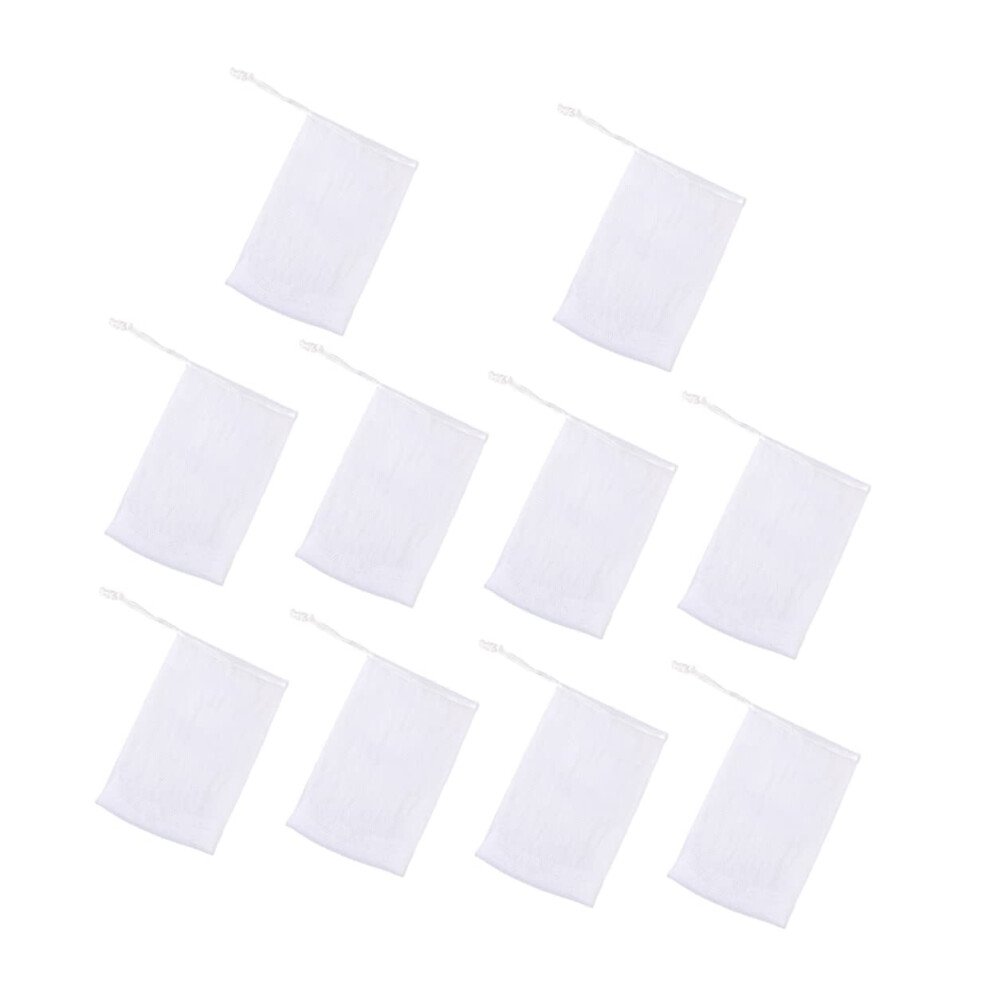 10pcs Mesh Soap Saver Bag for Shower with Foaming Net, QuickDry and Rich Foam Generation