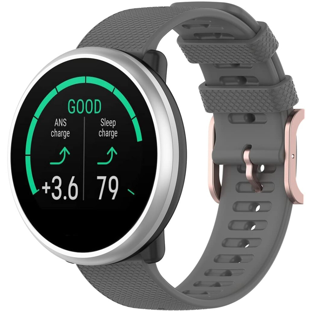 Waterproof Silicone Replacement Watch Band For Polar Grit X Pro Vantage M2 Adjustable Fit Grey 9099447336286