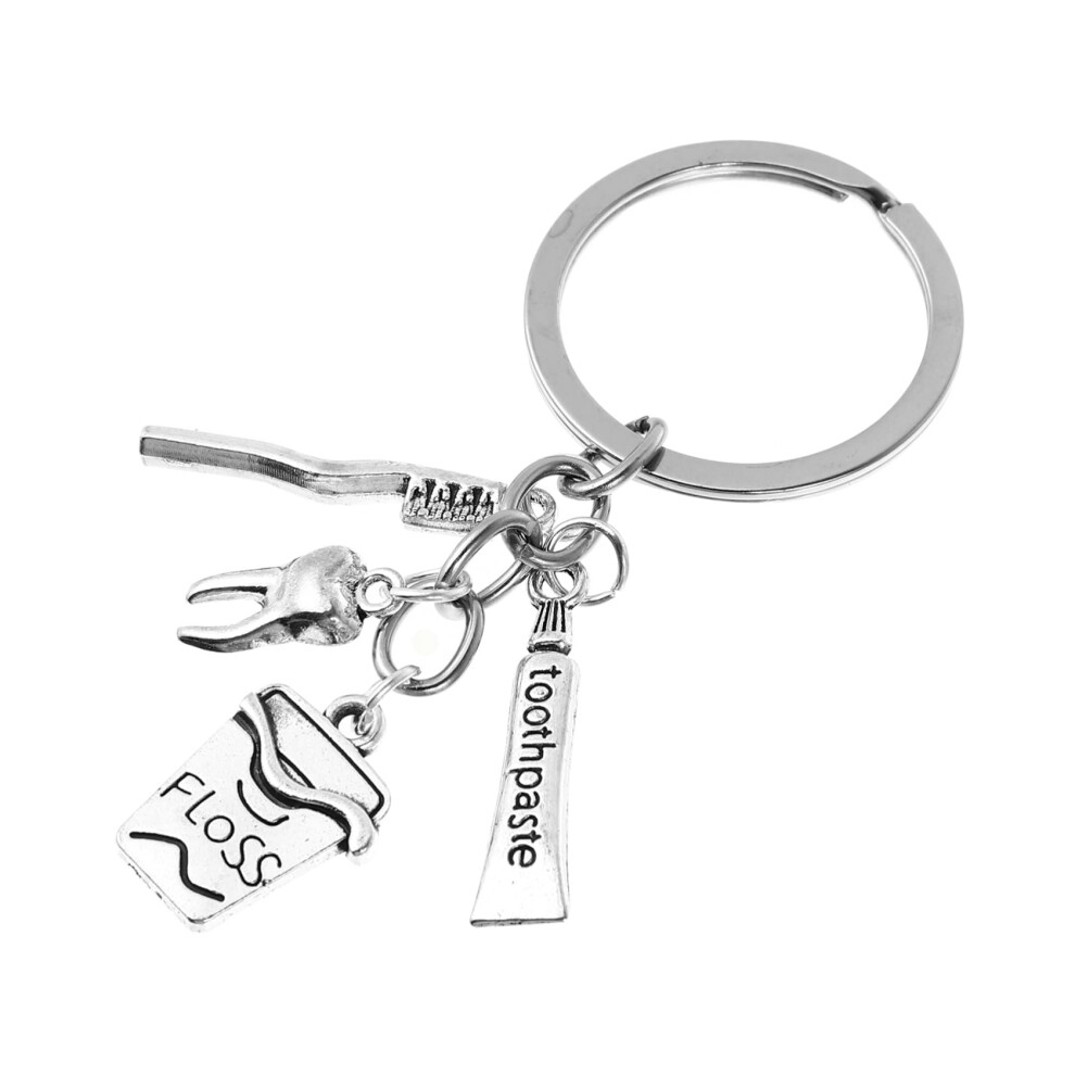 Keyring Toothbrush and Toothpaste Creative Key Ring for Dentists Gift Idea