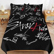 (135CM X 200CM) Stray Kids Bedding Set Duvet Cover Comfortable and Lightweight Cartoon Bedding