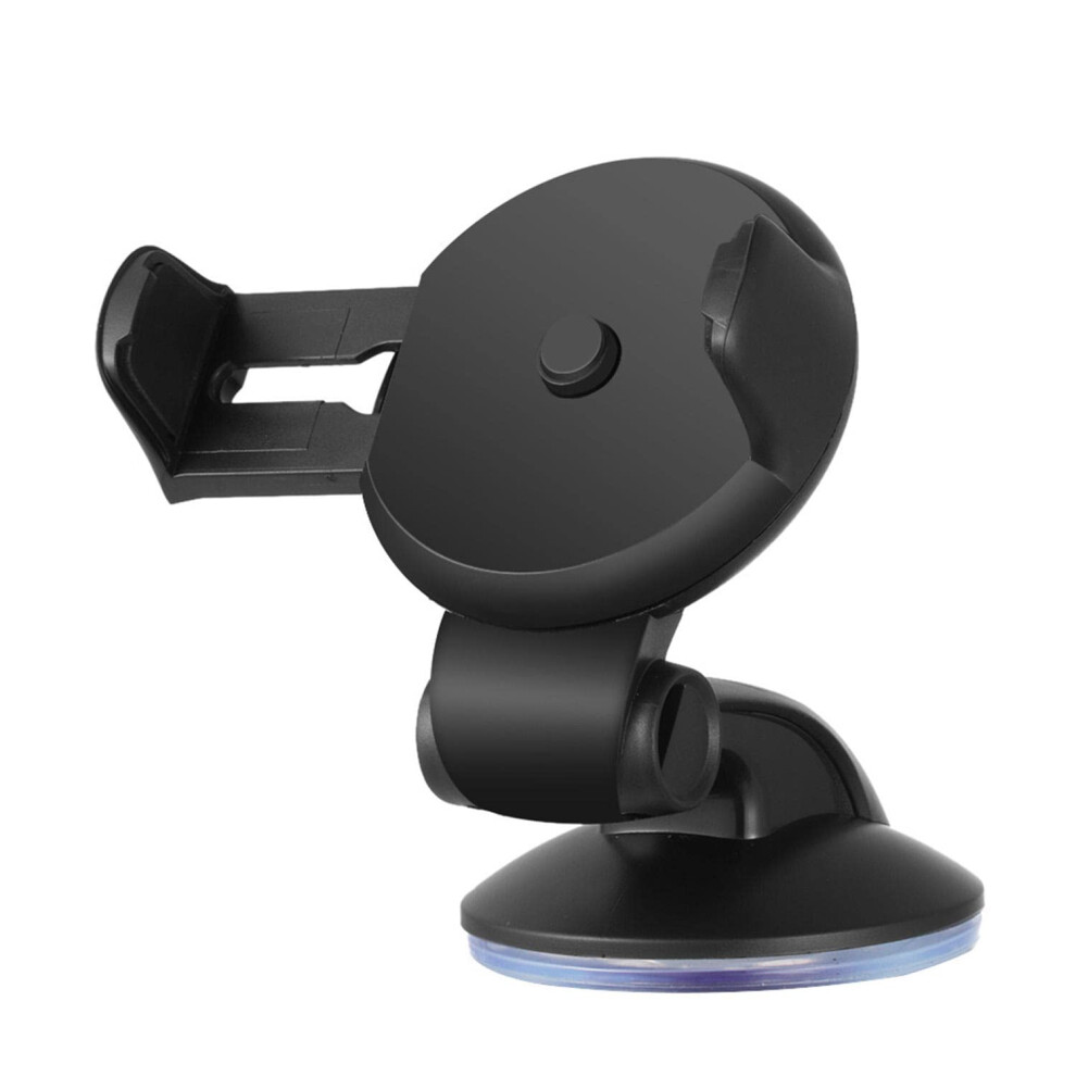 Car Phone Holder With Onehand Quick Release, Stable Doubleclip Grip For Windshield And Dashboard Black 9099447336569