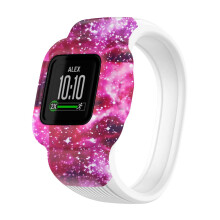 Soft Silicone Replacement Band Strap with Buckle Large Stars Pattern for Garmin Vivofit JR 3 Kids
