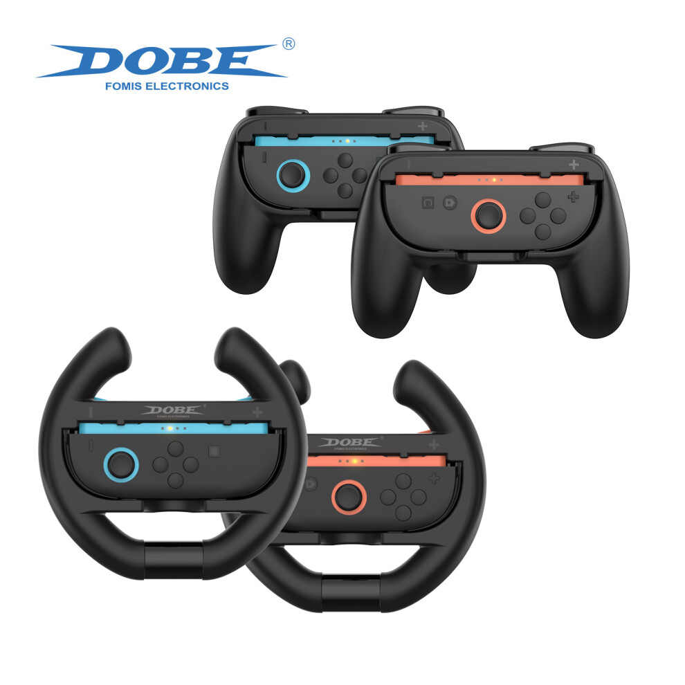 Dobe Switch 2 Joy-Con Grip & Racing Wheel 4 Pack 736084618038