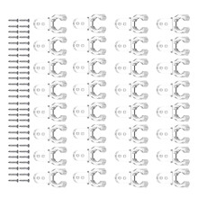 400Pcs Silver Plastic Mounting Clips for LED Rope Light Cable Fixing