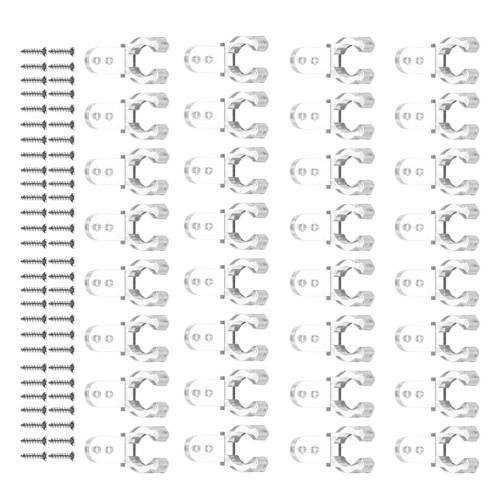 400Pcs Silver Plastic Mounting Clips for LED Rope Light Cable Fixing