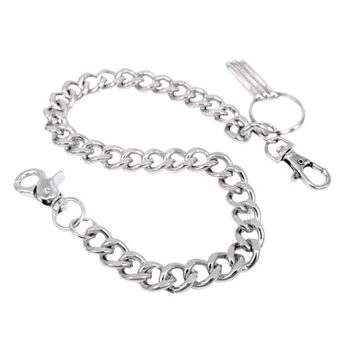 2Stk Robuste Silber Fashion Trouser Chain Modisches Accessoire