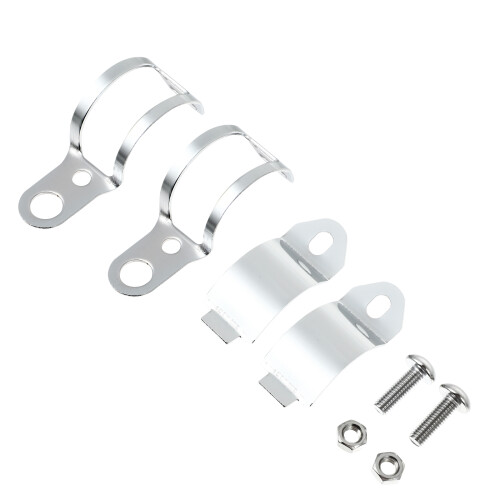 6Stk Blinkerhalter Weiß Metall Einfache Frontgabelmontage