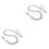 2Stk Robuste Silber Fashion Trouser Chain Modisches Accessoire 3