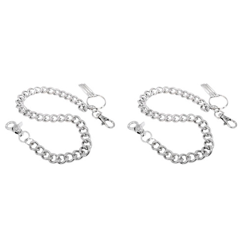 2Stk Robuste Silber Fashion Trouser Chain Modisches Accessoire 1