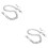 2Stk Robuste Silber Fashion Trouser Chain Modisches Accessoire 6