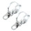 6Stk Blinkerhalter Weiß Metall Einfache Frontgabelmontage 2