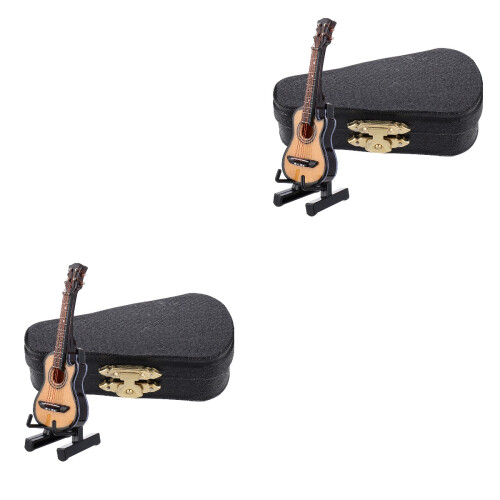 2Sets Gitarren Figur Schwarz Robustes Deko Accessoire 2