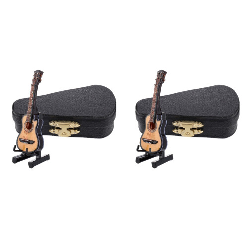 2Sets Gitarren Figur Schwarz Robustes Deko Accessoire 1