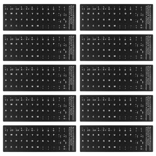 20Sheets Laptop Keyboard Stickers Spanish for Beginners