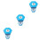 3Stk Sky-Blue 20 Min Sanduhr Hexagonal Timer 5