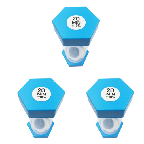 3Stk Sky-Blue 20 Min Sanduhr Hexagonal Timer 1