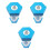 3Stk Sky-Blue 20 Min Sanduhr Hexagonal Timer 3