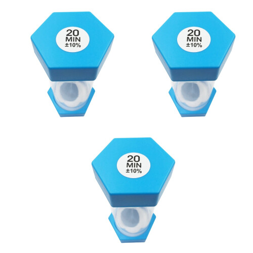 3Stk Sky-Blue 20 Min Sanduhr Hexagonal Timer 2