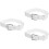 3Pièces Ceintures Baseball Blanches Stretch Réglables Pour Styles 8