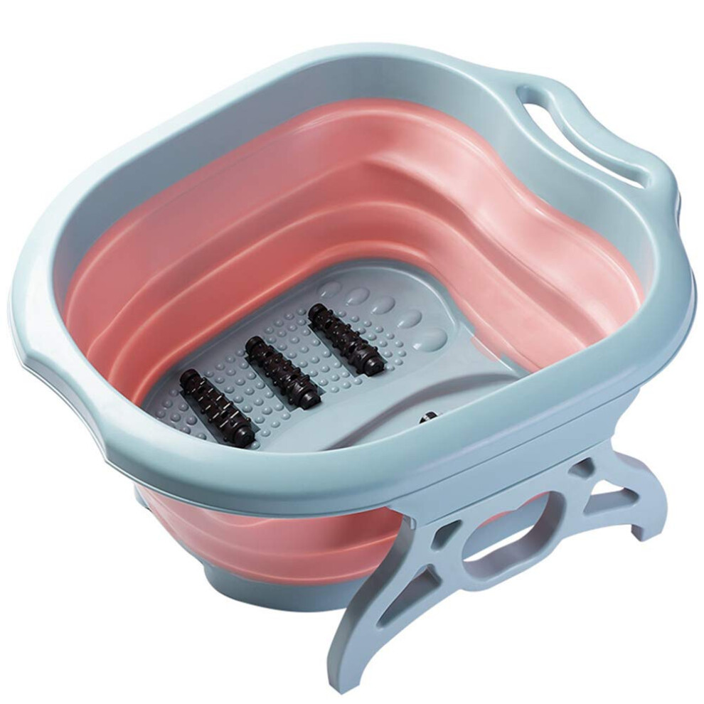 Foldable Foot Spa Tub with Massage Base, HeatResistant LeakProof Bucket for Home and Travel