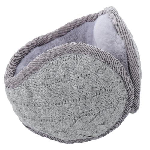 7Stk Weiche Winter Ohrenschützer Strickbaumwolle Grau Unisex